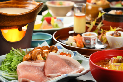 「梅見」（メイン：うつくしまエゴマ豚の豆乳糀鍋）15,400円～